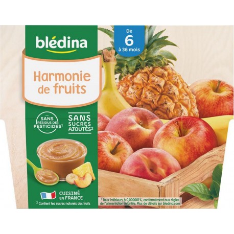 Blédina Harmonie de Fruits 4x100g 400g