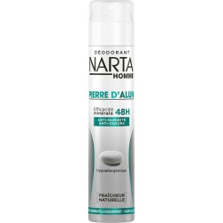 Narta Homme Spray Déodorant Pierre d’Alun Efficacité 48h Fraîcheur Naturelle 200ml