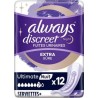 Always Serviettes fuites urinaires discreet night x12