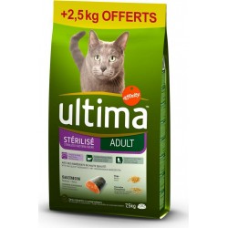 Ultima Croquettes chat Saumon 7,5Kg + 2,5Kg