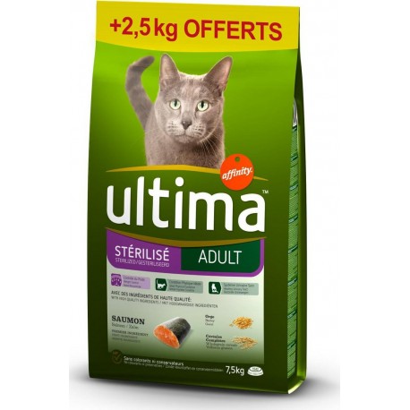 Ultima Croquettes chat Saumon 7,5Kg + 2,5Kg