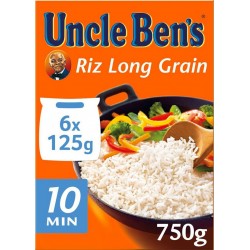 Uncle Ben’s Riz Long grain 6x125g 10MIN 750g
