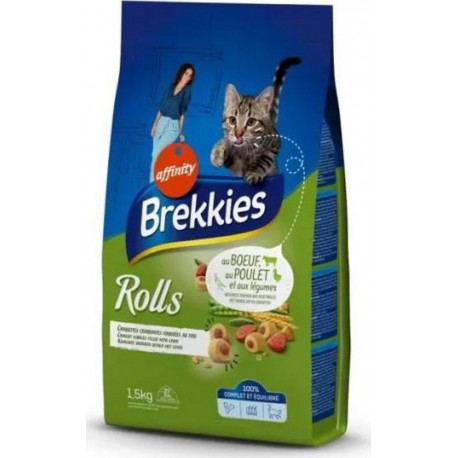 BREKKIES Croquettes Chien Rolls Au Foie 1,35Kg