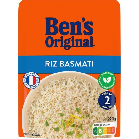 BEN'S ORIGINAL Riz Basmati sachet prêt en 2 minutes 220g