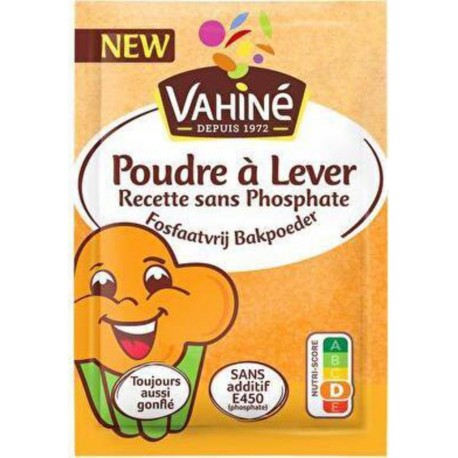 VAHINÉ Poudre à lever recette sans phosphate x6 48g