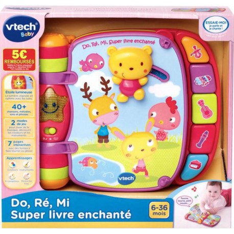 VTECH Livre interactif - Do, Ré, Mi enchanté rose