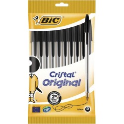 Bic Cristal Original Stylo Noir 1.0mm x10 (lot de 4)