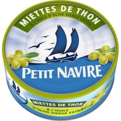 Petit Navire Miettes de Thon à l’Huile d’Olive Vierge Extra 160g (lot de 5)