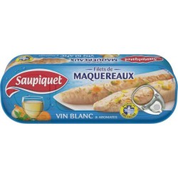 Saupiquet Filets de Maquereaux Vin Blanc & Aromates 176g (lot de 5)