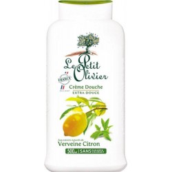 Le Petit Olivier Crème de Douche Extra Douce à l’Extrait Naturel de Verveine Citron 500ml (lot de 4)