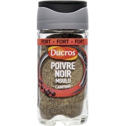 Ducros Poivre Noir Moulu Lampong Fort avec Opercule Fraîcheur 35g (lot de 3)