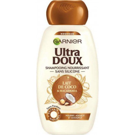 Garnier Ultra Doux Shampooing Nourrissant Lait de Coco & Macadamia 250ml (lot de 4)