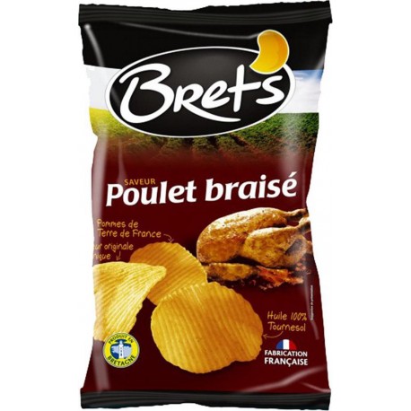 Bret's Chips Saveur Poulet Braisé Pommes de Terre de France 125g (lot de 6)