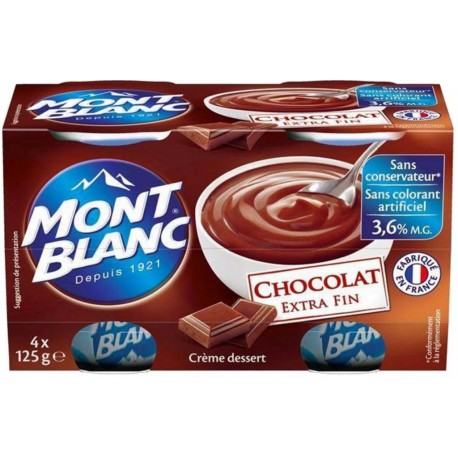 Mont Blanc Crème Dessert Chocolat 125g