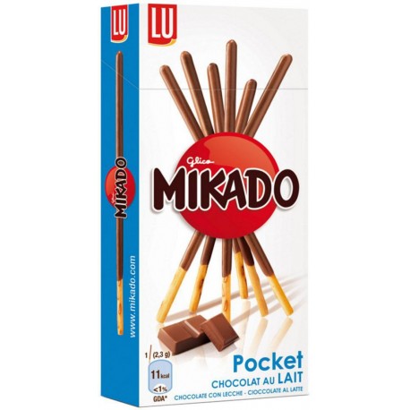 LU Mikado Pocket Chocolat Au Lait 39g (lot de 9)