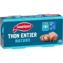 Saupiquet Thon entier nature 2x93g 186g