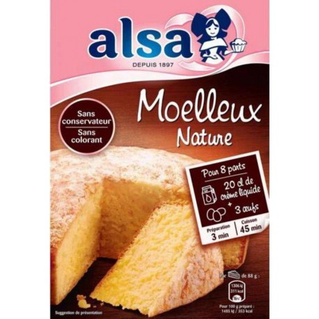 ALSA Préparation gâteau Moelleux nature 435g