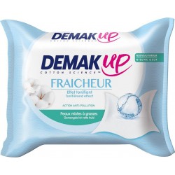DEMAK'UP Fraîcheur Effet Tonifiant Peaux Mixtes à Grasses x25 Lingettes