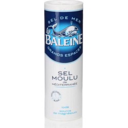 La Baleine Sel Moulu de Méditerranée Iodé Source de Magnésium 250g