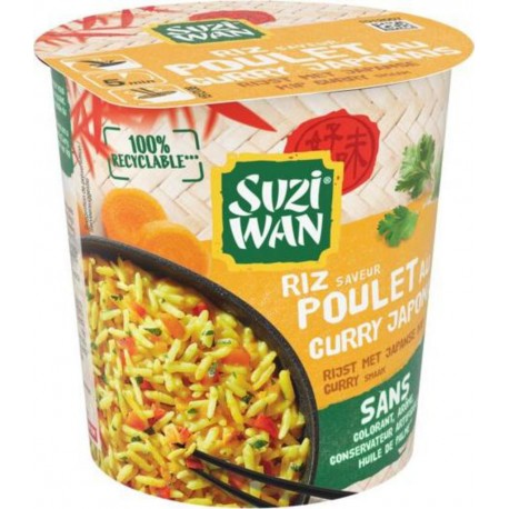 Suzi Wan Riz en pot Poulet au curry japonais- 65g