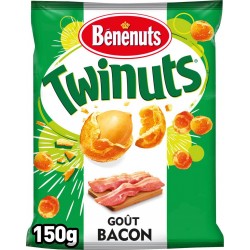 Bénénuts Twinuts Cacahuètes goût Bacon 150g (lot de 3)