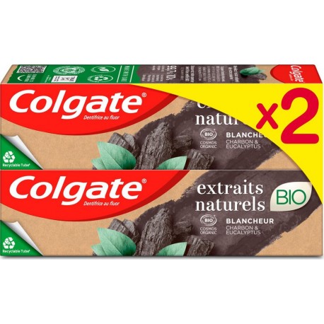 COLGATE EXTRAITS NATURELS BIO 2x75ml 150ml