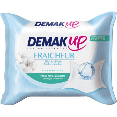 DEMAK'UP Fraîcheur Effet Tonifiant Peaux Mixtes à Grasses x25 Lingettes (lot de 3)