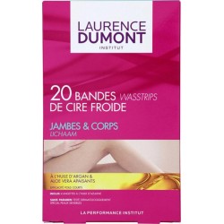 LAURENCE DUMONT Bandes de Cire Froide Jambes & Corps Huile d’Argan Aloe Vera x20 (lot de 3)