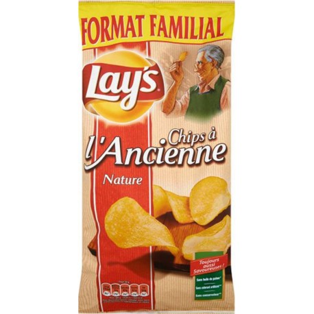 Lay's Chips à l’Ancienne Nature Format Familial 300g (lot de 6)