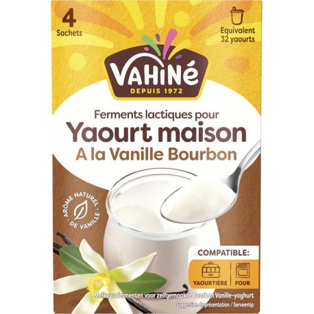 VAHINE Préparation de yaourt vanille maison 4x5g 20g