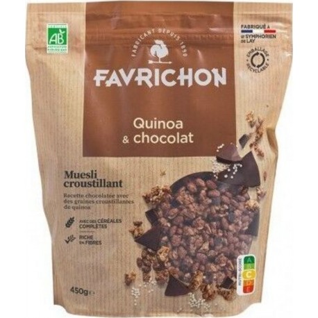 Favrichon Muesli Croustillant Quinoa Chocolat 450g