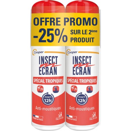 INSECT ECRAN Anti-Moustiques Spécial Tropiques les 2x75ml 150ml