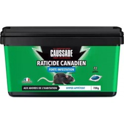Caussade Raticide Canadien Pat'appât Forte Infestation 720g