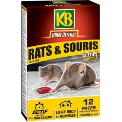 KB Home Defense Rat Souris Pâte 12x10g 120g