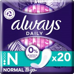 Always Protège-slips Fresh & Protect Normal x20 (lot de 2)