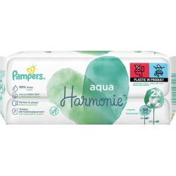 Pampers Harmonie Aqua Lingettes bébé 2x48