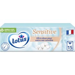 Lotus Sensitive Mouchoirs 15 Etuis
