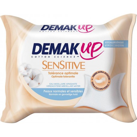 Demak Up Sensitive Tolérance Optimale Peaux Normales et Sensibles x23 Lingettes
