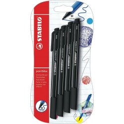 STABILO 4 FEUTR. POINTMAX NOIR