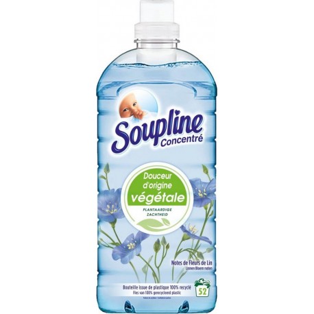 SOUPLINE Douceur végétale Adoucissant fleurs de lin 52 lavages 1,3L