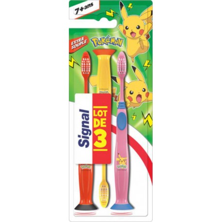 SIGNAL Brosses à dents POKEMON x3