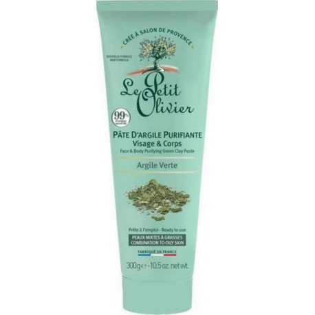 Le Petit Olivier Pâte d'argile verte purifiante Visage & Corps 300g