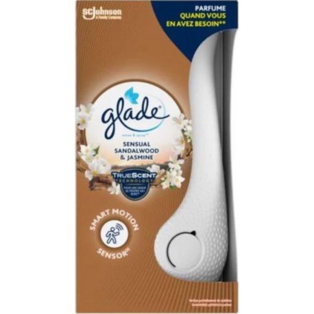 Glade Désodorisant Senteur Bois de Santal & Jasmin Sense & Spray + Recharge