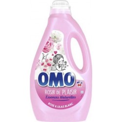 OMO Lessive Liquide Rose & Lilas Blanc x60 2,7L