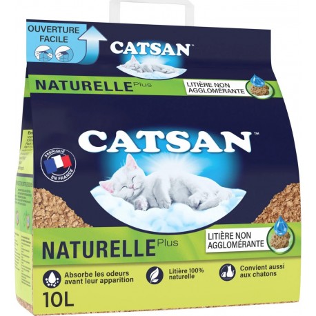 Catsan Minérale Naturelle Plus Litière Pour Chats 10L