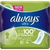 Always Ultra Serviettes Hygiéniques Taille 1 Normal x16 (lot de 4)