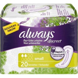 Always Discreet Serviettes Pour Fuites Urinaires Small x20 (lot de 3)