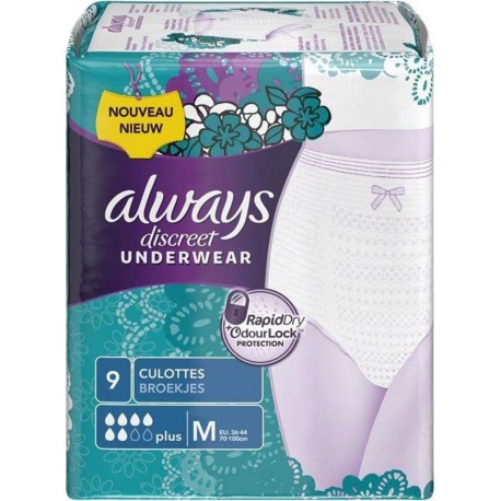 Always Discreet Underwear Plus Culottes Plus Taille M x9 (lot de 2)