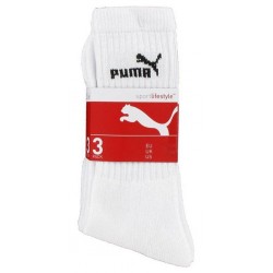 Puma Mi Chaussettes Blanches Sport Logo Noir Taille 31 à 34 (lot de 6 paires)