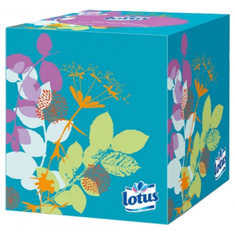 Lotus Boîte Cubique Mouchoirs (lot de 12)